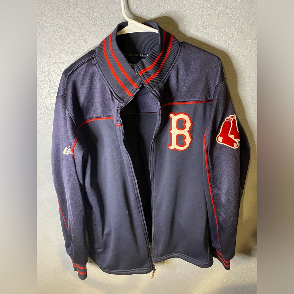 Boston Red Sox MLB Majestic Men's Size M Embroidered Baseball Full Zip Jacket